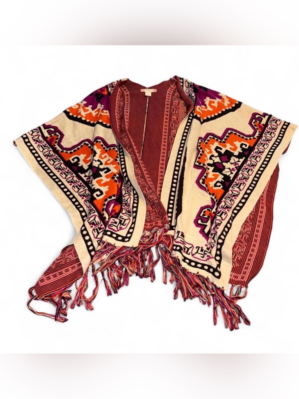Flying Tomato Striped Knit Top in Rust, Purple & Pink
